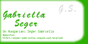 gabriella seger business card